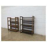(2) Wooden Folding Bookshelves