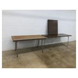 5 ft. Folding Table & 2 Metal Tables