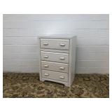 4-Drawer Modern White Painted Chest
