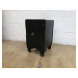 Small Vintage Rolling Iron Combination Safe