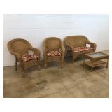 4 Pc. Wicker Patio Set