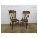 (2) Oak Side Chairs