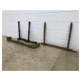 2 Mirror Frames & Brass Fireplace Screen Base