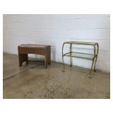 Plated Gold Framed Side Table