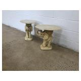 (2) Elephant Form End Tables