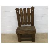 Pine Homemade High Back Bench