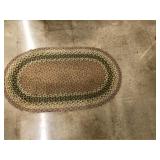 Semi-Antique Braided Oval Rug