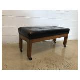 Upholstered Rolling Piano Bench