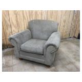 Brown Upholstered Oversized Chair