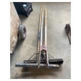 Post Hole Digger, Broom, Squeegee