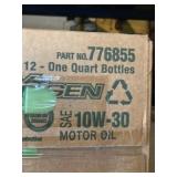 Case of 1030 Weight Valvoline Oil