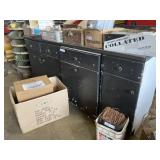 Wooden Storage Cabinet with Metal Top