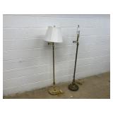 (2) Brass Floor Lamps
