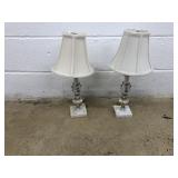 Pair of Marble Based Bedroom Lamps