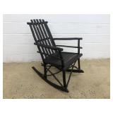 Vintage Black Painted Rocking Chair