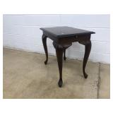 Queen Anne Style Mahogany End Table