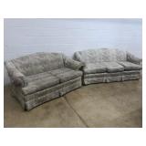 2 Pc. Floral Upholstered Sofa & Loveseat