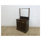 Wooden Washstand with Towel Bar