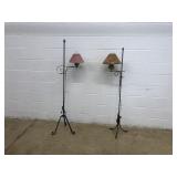 (2) Adj. Metal Bridge Lamps