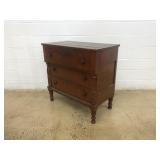 Antique 3-Drawer Sheraton Empire Chest of Drawers