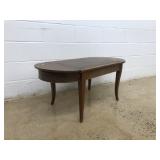 Mahogany Leather Top Coffee Table