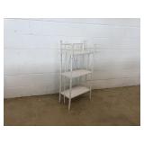 White Painted Bamboo Bookshelf