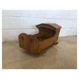 Small Wooden Doll Cradle