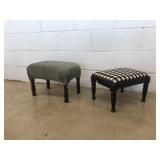 (2) Upholstered Footstools