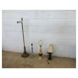 (3) Table Lamps & Floor Lamp