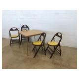 Wooden Sewing Table & 4 Chairs