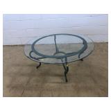 Beveled Edge Glass Top Coffee Table