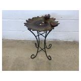 Ceramic & Metal Decorative Bird Stand