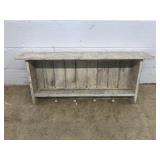 Painted Wall Shelf/ Coat Rack