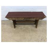 Painted Slatted Bench