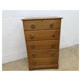 Maple 5-Drawer Tall Chest