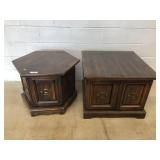 (2) Pine End Tables