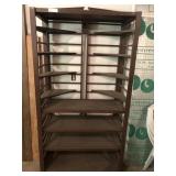 Wooden Rolling Display Shelf