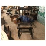 Antique Spindle Back Rocking Chair