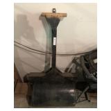 Metal Lawn Roller with Wooden Hitch