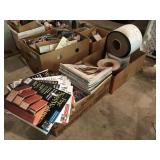(2) Box Lots- Rolls of Sandpaper, Magazines, Etc.