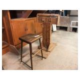 Homemade Wooden Material Handle and Stool