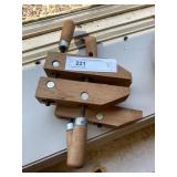 (2) Wooden Clamps
