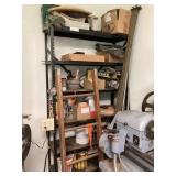 Metal Utility Shelf with Contents