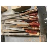 Large Box of Metal and Wood Files
