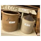 (2) Stoneware Crocks