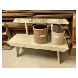 Homemade Welcome Bench