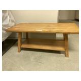 Homemade Wooden Coffee Table with Shelf