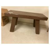 Homemade Bench Painted Brown