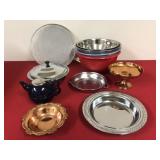 Kitchenwares- Metal Bowls, Mixing Bowls, Tea Pot,