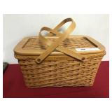 Longaberger Small Picnic Basket with Lid
